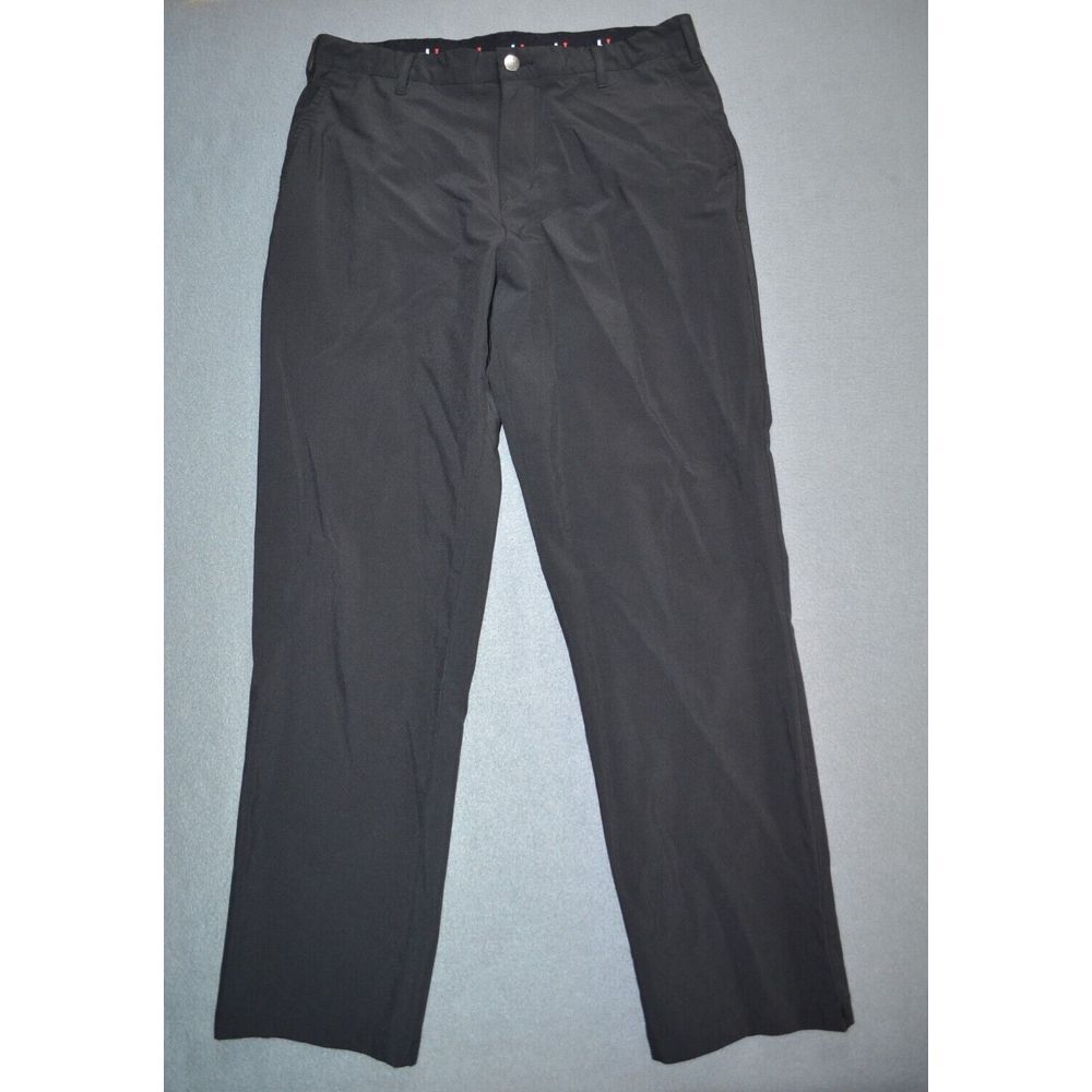 Short Par‎ 4 Golf Pants Mens 36x32 Black Active Stretch Straight